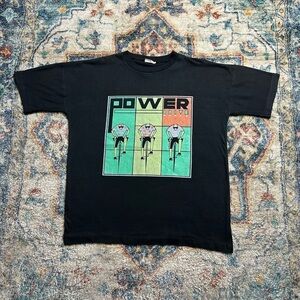 Vintage 80s Power Drive Biker T-shirt Medium